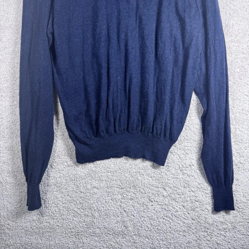 Peter‎ Millar XL Men's Dark Blue Sweater Cotton Silk Cashmere Lightweight Knit